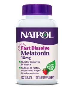 Melatonina 10mg 100 tabletes Dissolução Rápida Sabor Morango - Natrol
