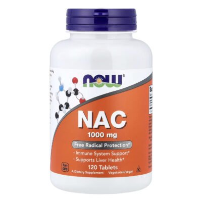 Nac (n-acetil Cisteína) 1000mg 120 Tabletes - Now Foods